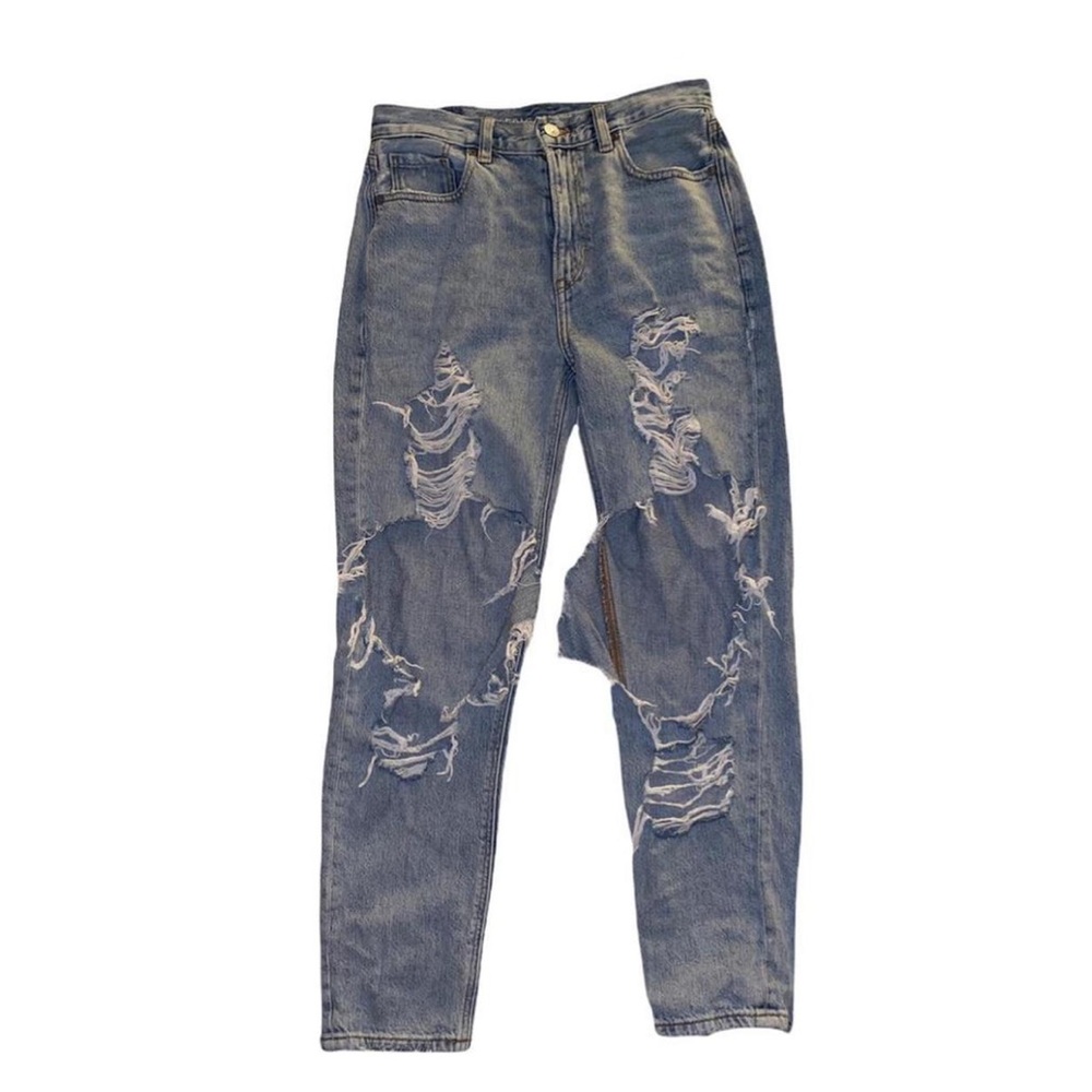 american eagle ripped mom jean